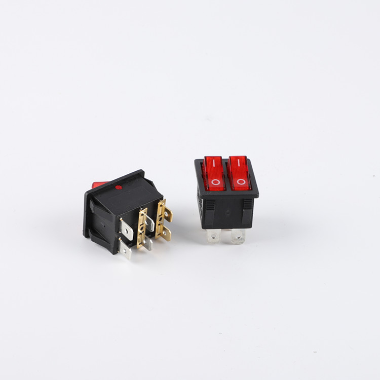 Dubbele tuimelschakelaar met connector